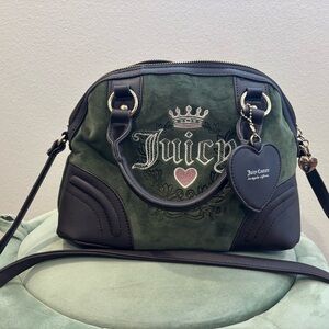 Juicy Couture Y2K Green and Brown Women's Bag